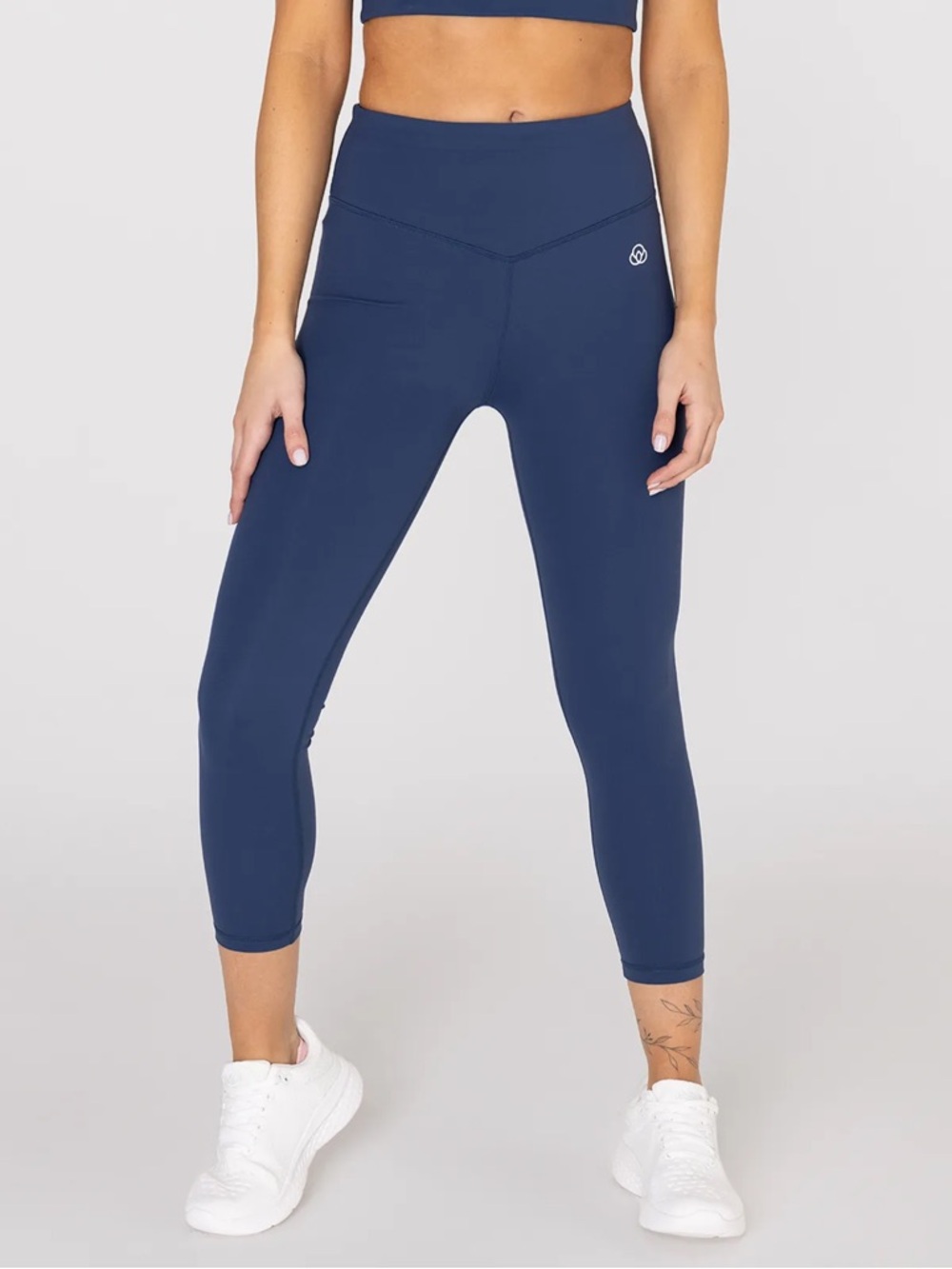 High-Rise Navy Capri Leggings